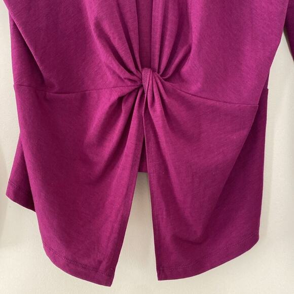 ATHLETA WOMENS ESSENCE TWIST LONG SLEEVE TOP IN Exotic Fuchsia Size M - Picture 5 of 12